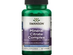 Mineral Citrate Complex (Calciu Magneziu Zinc Potasiu) 60 Capsule Swanson